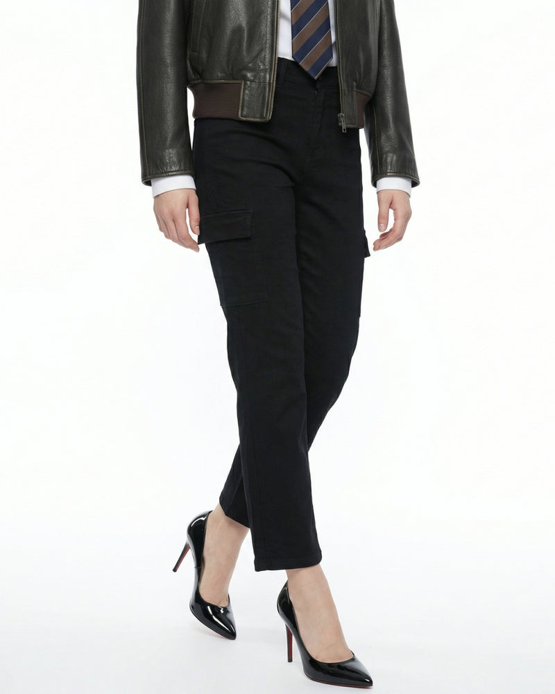 black cigarette leg jeans