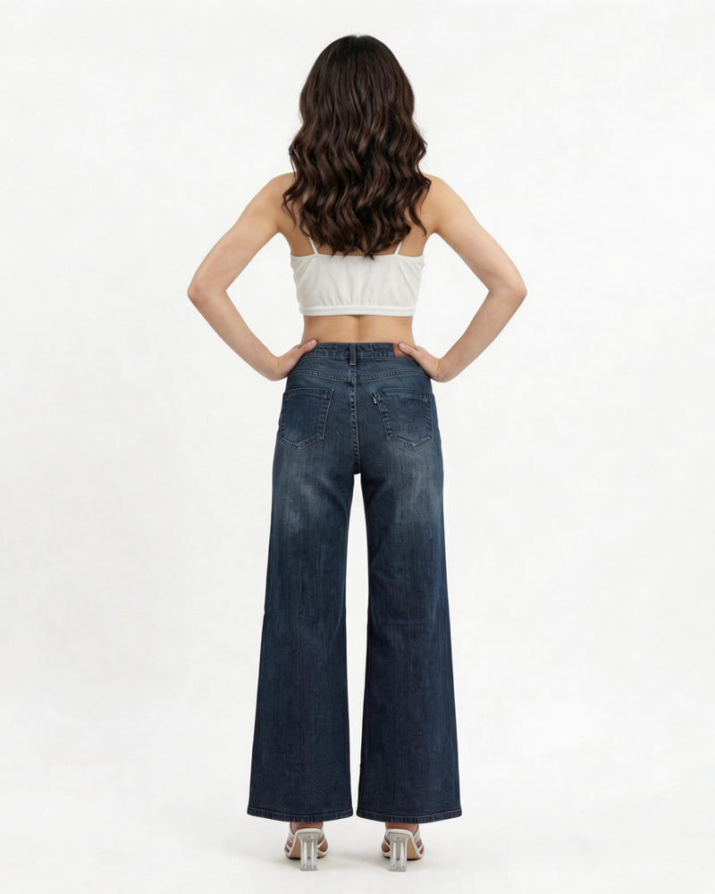 blue flared high-rise jeans from Pepe Jeans
