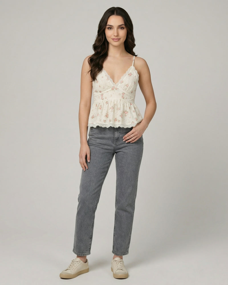 Women's Grey Plain jeans