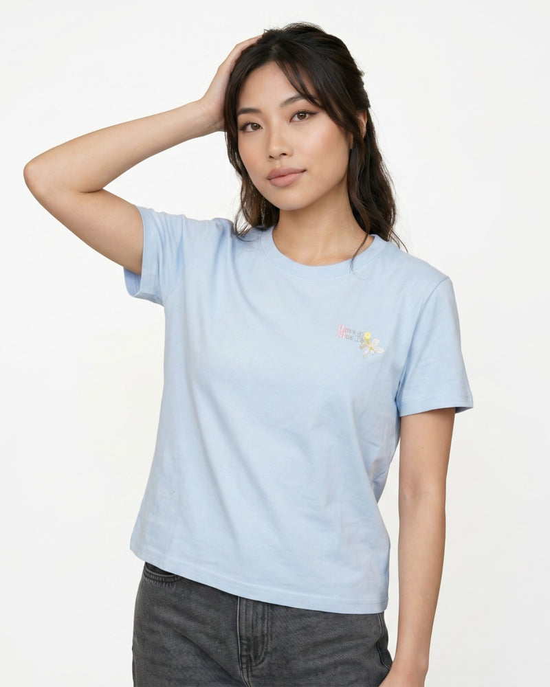 Pastel Blue Crew Neck Everyday T-shirt
