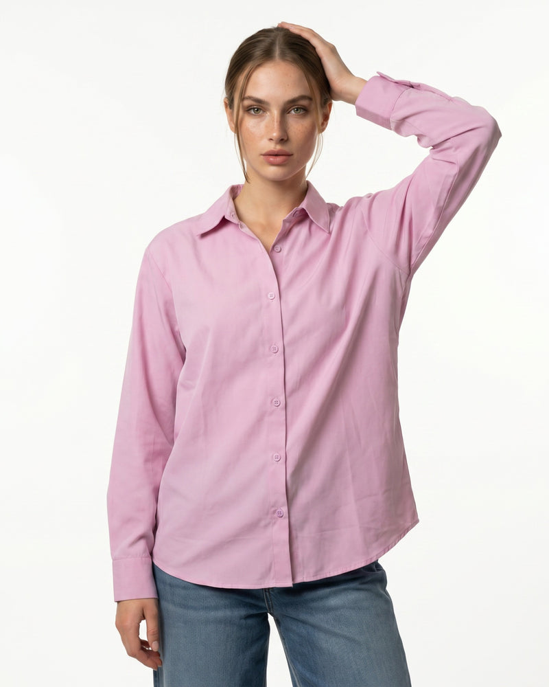 Women's Essential Pink Tailored Shirt