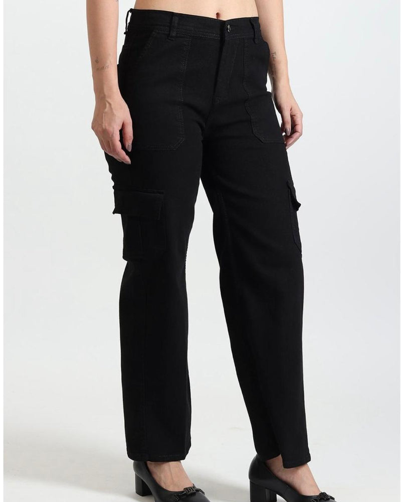 Women's black cargo pants