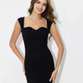 Sweetheart Neck Crepe Bodycon Mini Dress