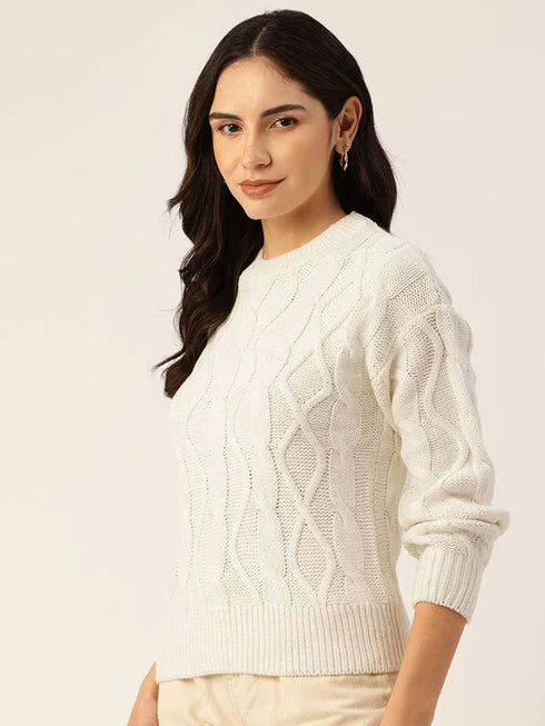Women Cable Knit Pullover Sweaters