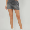 Denim Straight Mini Skirt