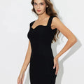 Sweetheart Neck Crepe Bodycon Mini Dress
