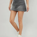Denim Straight Mini Skirt