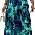 Floerns Women's Floral Halter Boho Maxi Dress Sleeveless Belt Vacation A Line Dresses