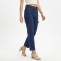 women's boyfriend fit high-rise cargo jeans