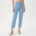 light blue straight-fit cargo jeans