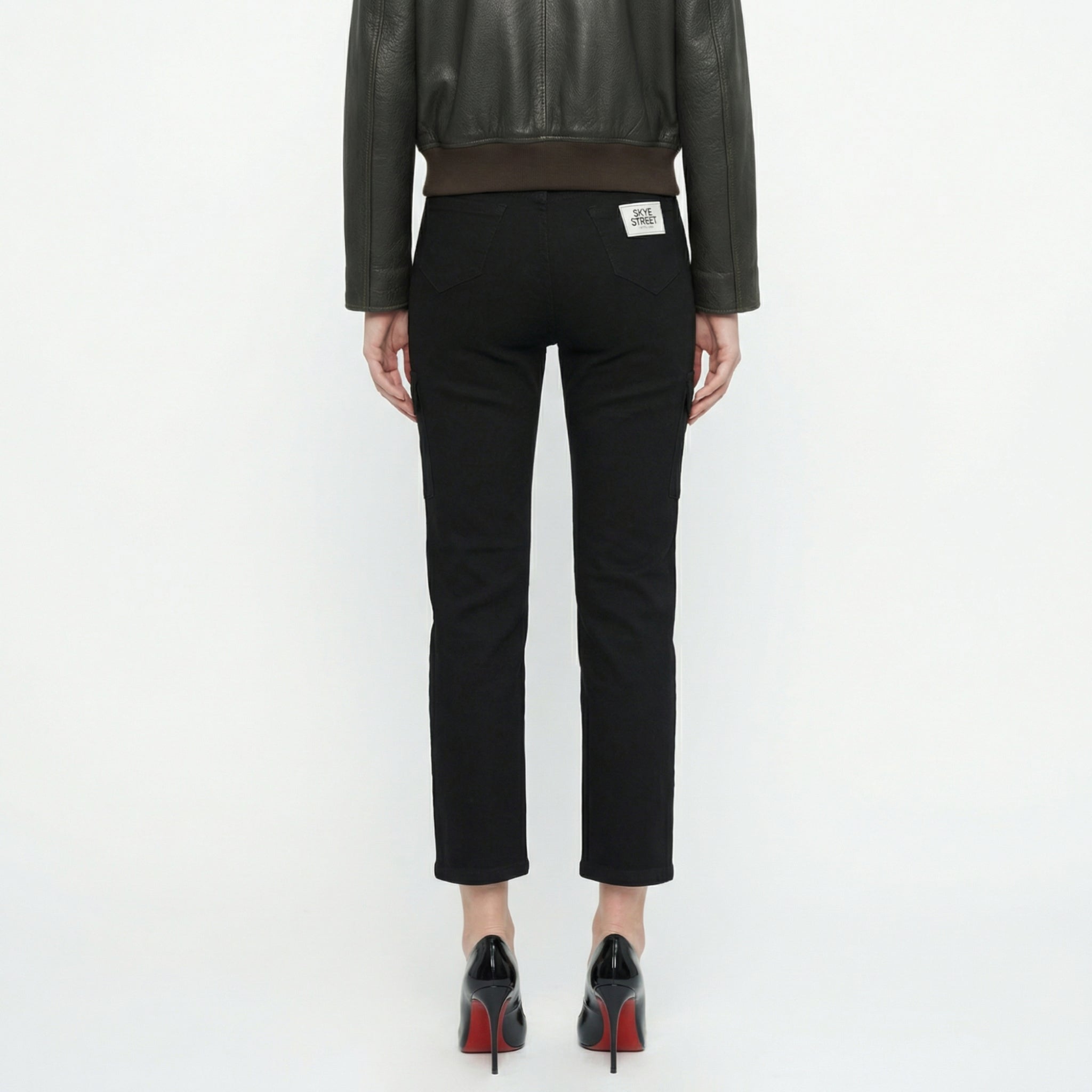 black cigarette leg jeans