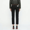 black cigarette leg jeans