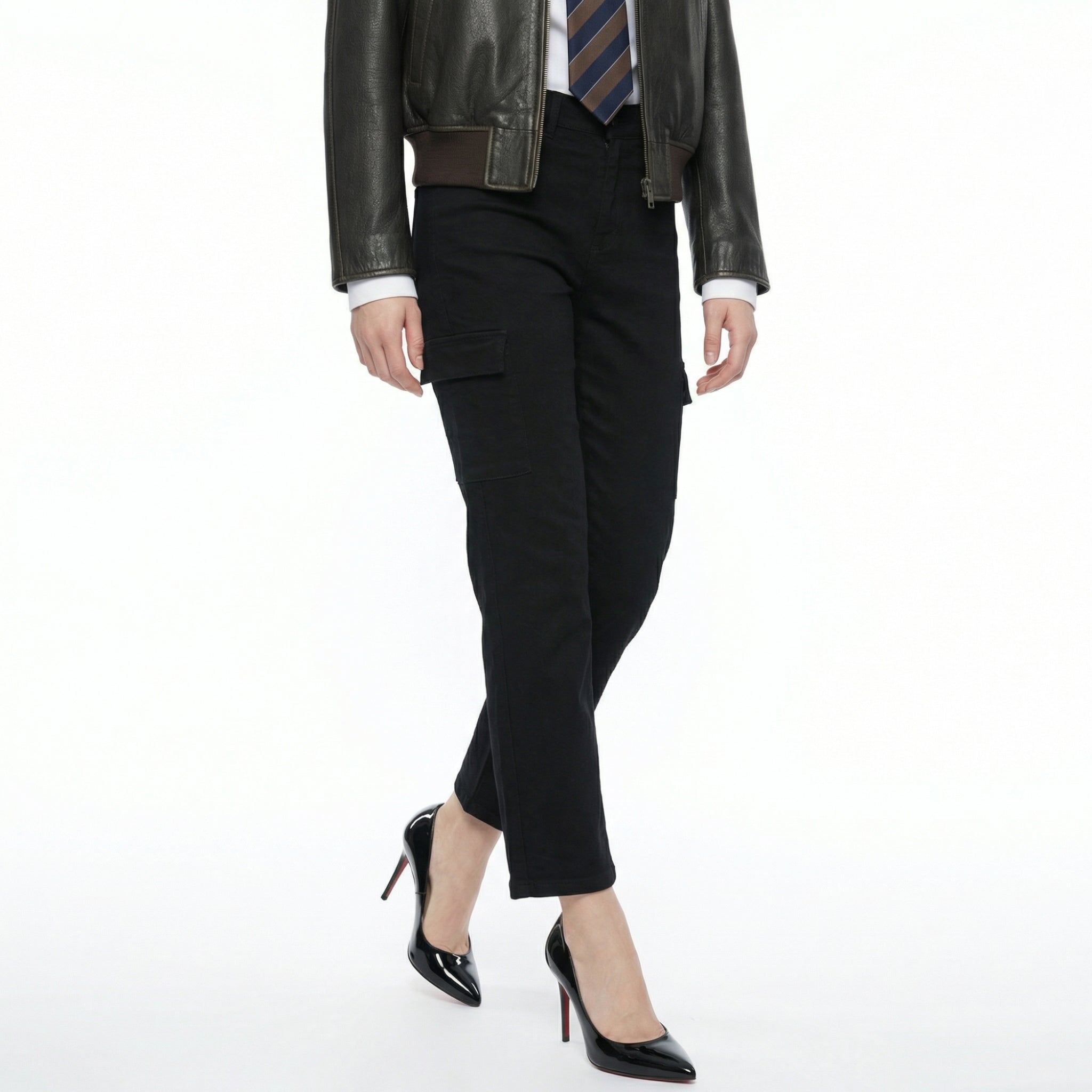 black cigarette leg jeans