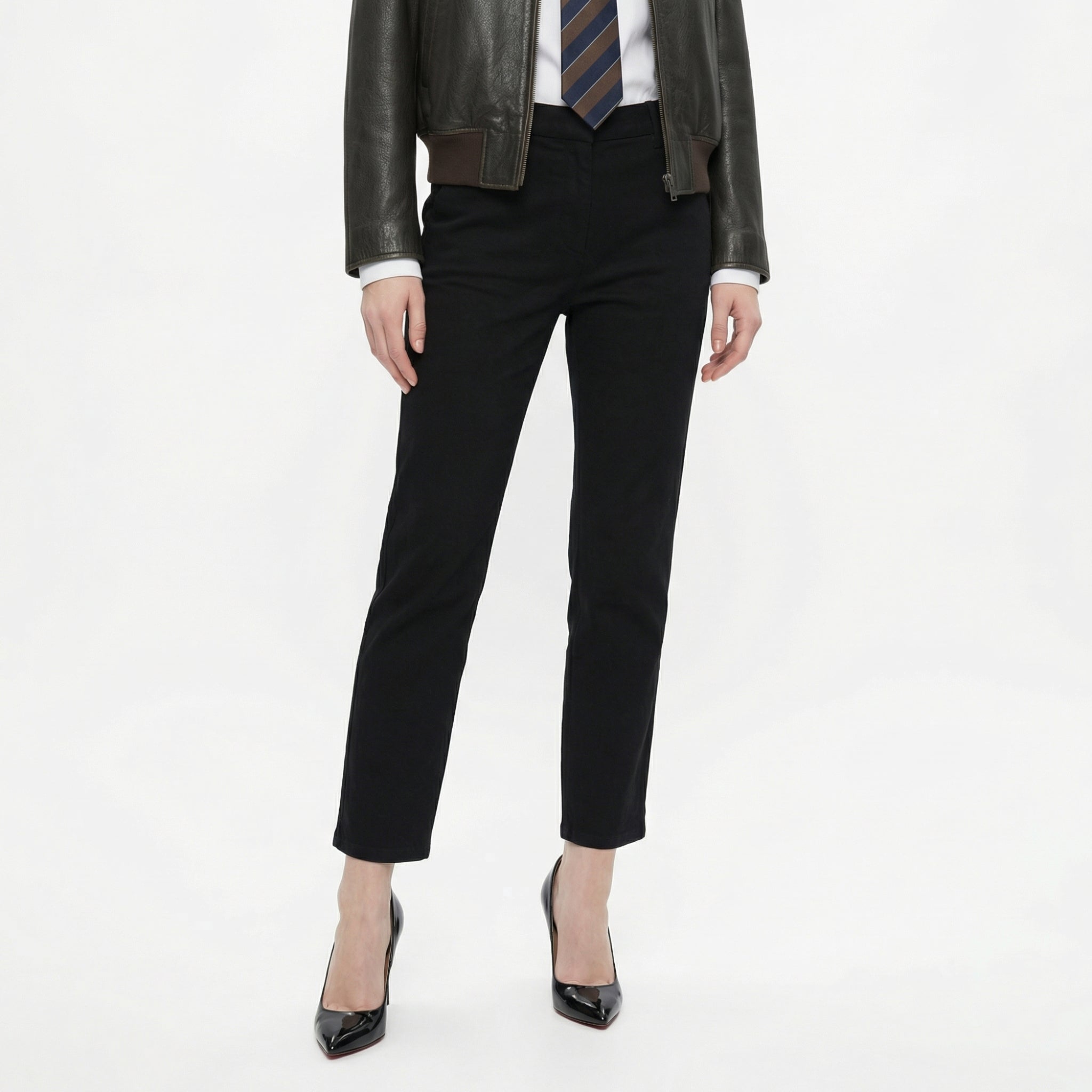 black cigarette leg jeans