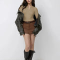 Women V-Neck Long Sleeves Fitted Top