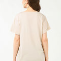Women Beige Loaf Graphic Printed Boyfriend T-shirt