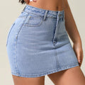 Denim Above Knee Skirt