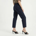 black high-rise straight-fit jeans