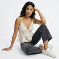 women's washed charcoal or grey wide-leg jeans,