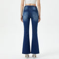 women's high-rise dark wash flare jeans
