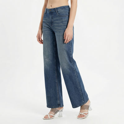 blue flared high-rise jeans from Pepe Jeans
