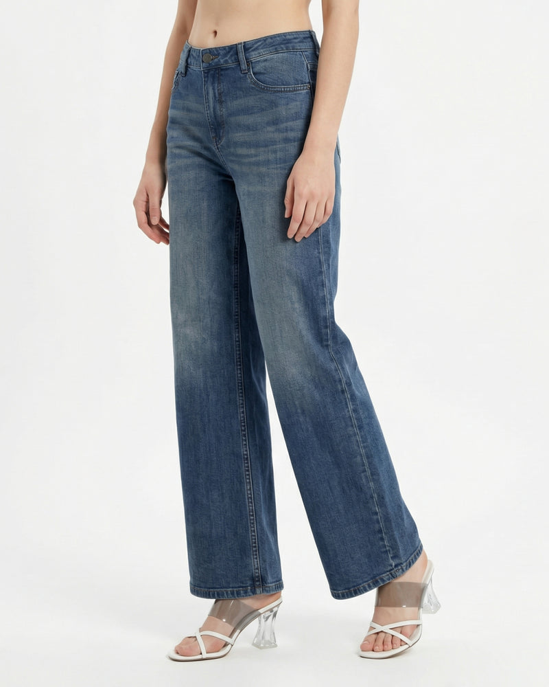 blue flared high-rise jeans from Pepe Jeans