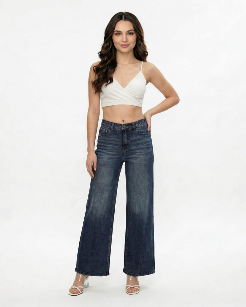 blue flared high-rise jeans from Pepe Jeans