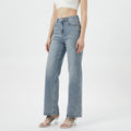 high-rise wide-leg jeans