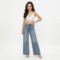 high-rise wide-leg jeans