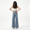 high-rise wide-leg jeans