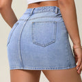 Denim Above Knee Skirt