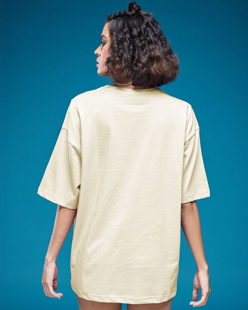 Women Printed Drop-Shoulder Sleeves T-shirt