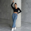 blue denim cargo pants
