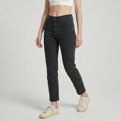 Women Jean High-Rise Straight Fit Jeans