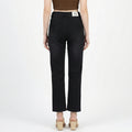 women's black high-rise slim-fit jean