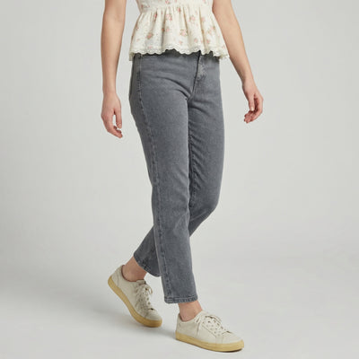Women's Grey Plain jeans