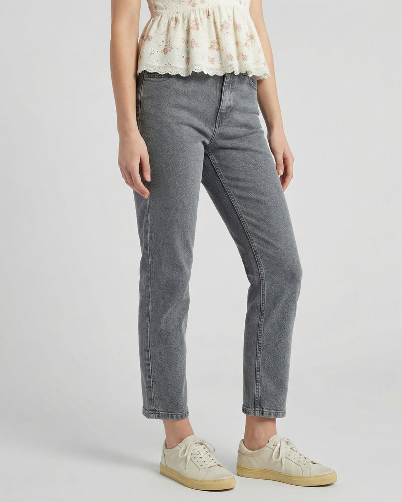 Women's Grey Plain jeans