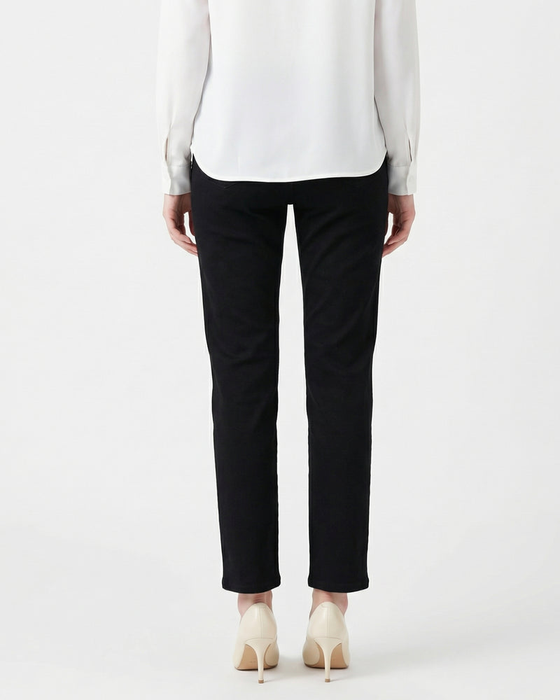 Women's Black Mini Flared Fit High-Rise Jeans