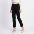 Women's Black Mini Flared Fit High-Rise Jeans
