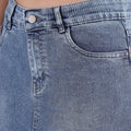 Blue Washed Denim Maxi Pencil Skirts
