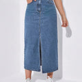 Women Solid Dark Blue Skirt