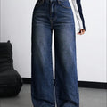 Women Relaxed Fit High Rise Blue Jeans