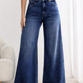 Women Loose Fit High Rise Blue Jeans