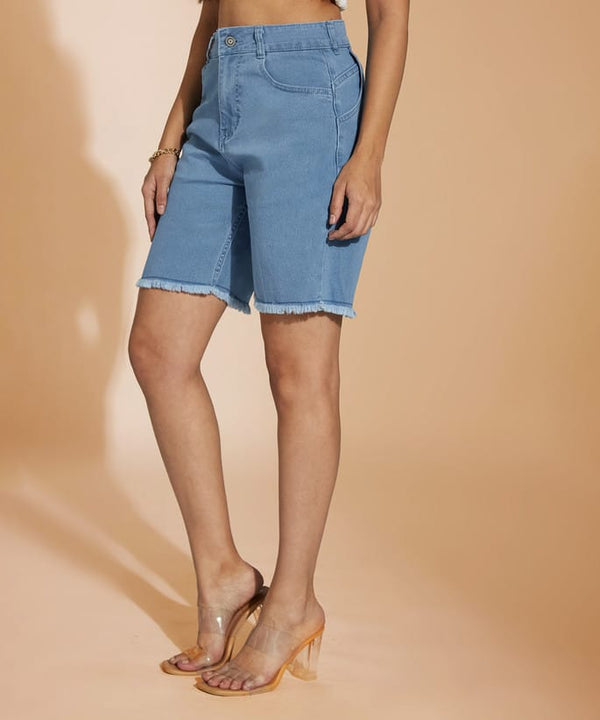 Light Blue Bermuda Denim Shorts