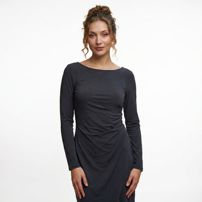 Sophisticated Side-Gathered Fitted Dress