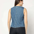 Washed Relaxed Fit Round-Neck Top