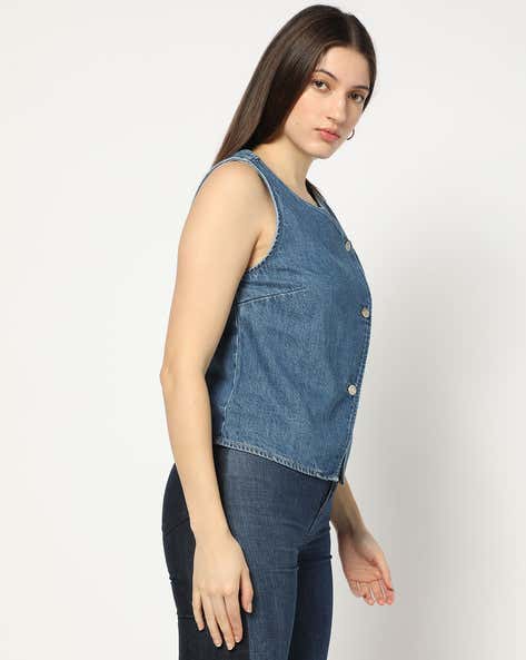 Washed Relaxed Fit Round-Neck Top