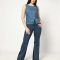 Washed Relaxed Fit Round-Neck Top