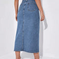 Women Solid Dark Blue Skirt