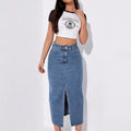 Women Solid Dark Blue Skirt